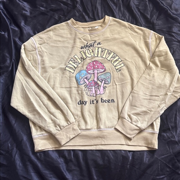 PacSun Tops - PacSun Sustainable Beige Sweatshirt